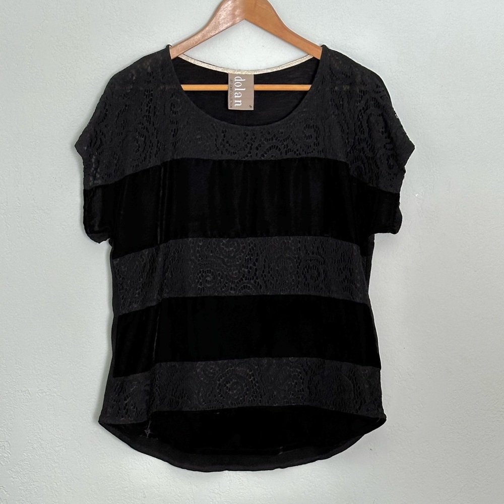 Anthropologie: Velvet + Lace Casual Shirt